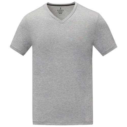Somoto Heren T-shirt met V-hals en korte mouwen — drukvlak linker borst