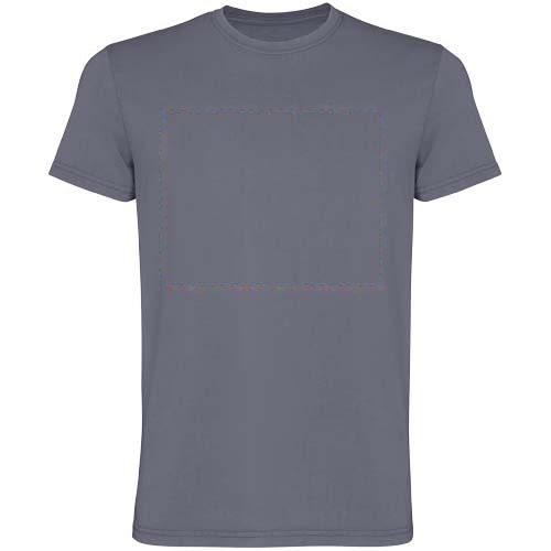 Corgi 180 g/m² herenshirt met korte mouwen — drukvlak impact volledige voorzijde
