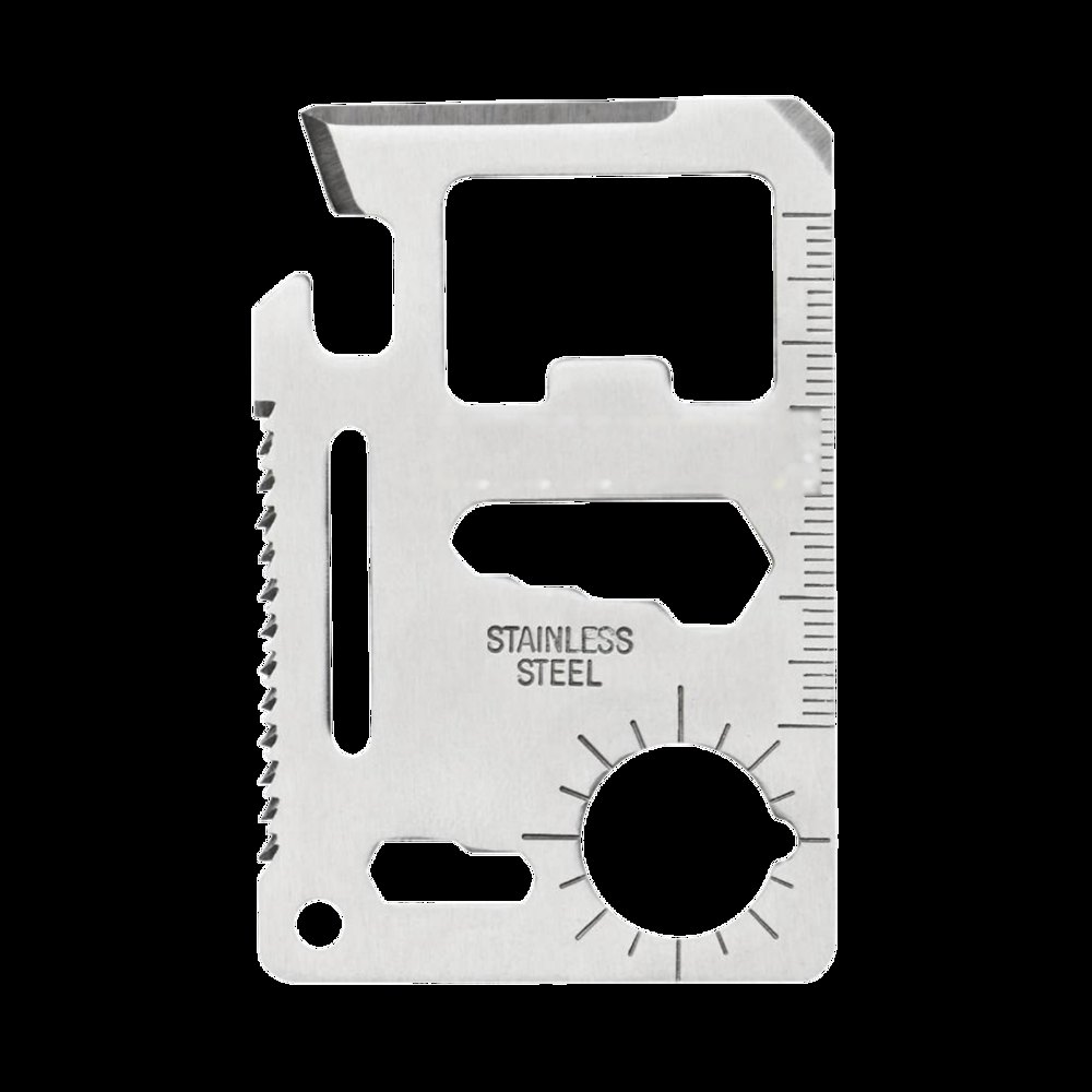 POCKET CARD - Multifunctionele kaart — drukvlak op voorzijde van de multitool onder de opener