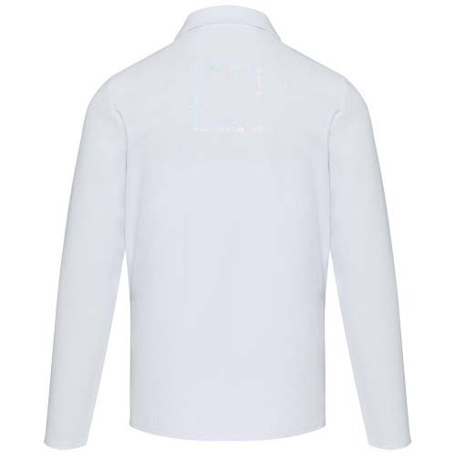 Apollo 245 g/m² uniseks poloshirt met lange mouwen — drukvlak impact hoog op de achterzijde
