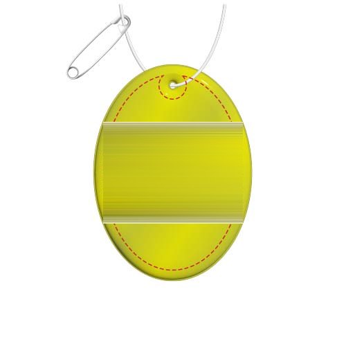 RFX™ H-12 ovale reflecterende TPU hanger — drukvlak achterkant (op reflecterende laag)