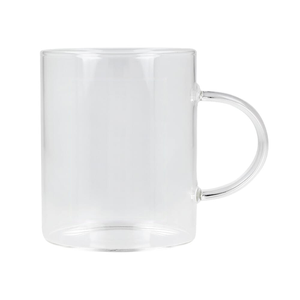 Koffieglas met handvat Vardez 180 ml — drukvlak links van het handvat