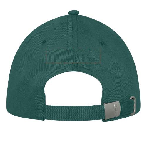 Darton 260 g/m² 6 panel sandwich cap — drukvlak achterzijde