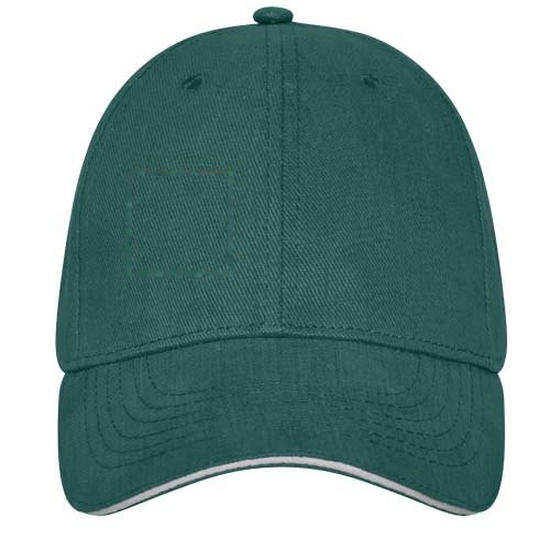 Darton 260 g/m² 6 panel sandwich cap — drukvlak voorzijde rechts