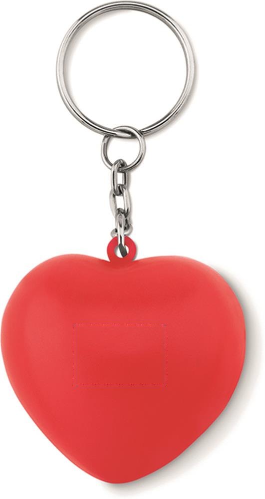 LOVY RING - Sleutelhanger met PU hart — drukvlak voorzijde
