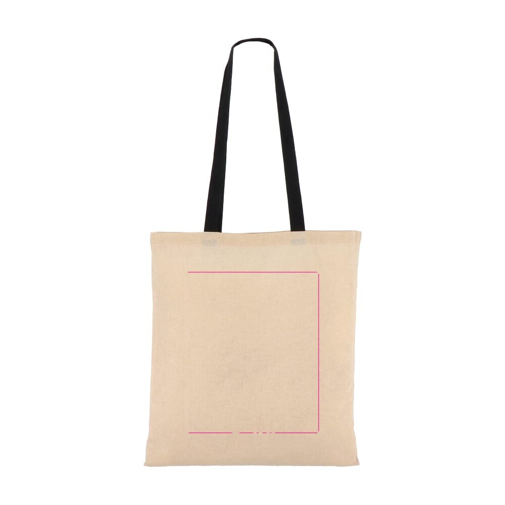 Katoen Tote OEKO-TEX® 38 x 42cm 140g/m² — drukvlak midden achterzijde