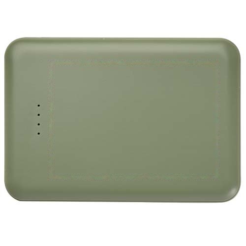 Asama type-C powerbank van 5000 mAh van gerecycled plastic — drukvlak voorzijde