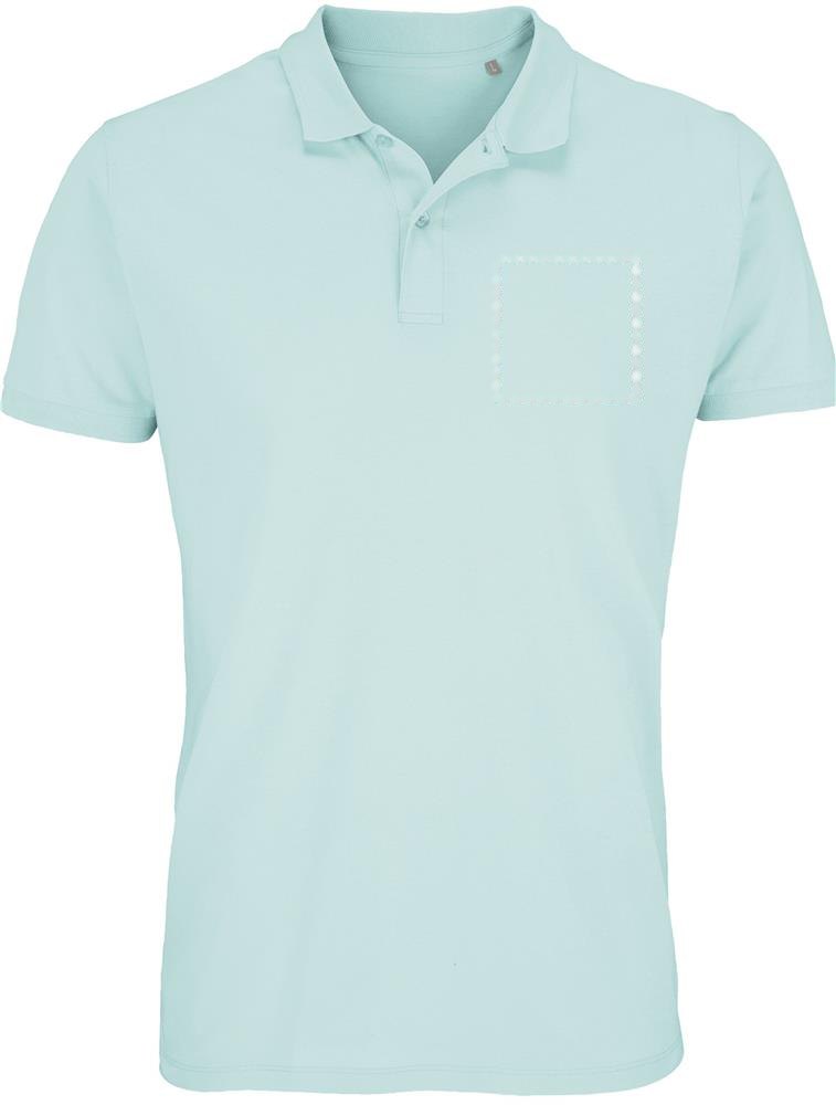 PLANET MEN - PLANET HEREN Polo 170g — drukvlak borst
