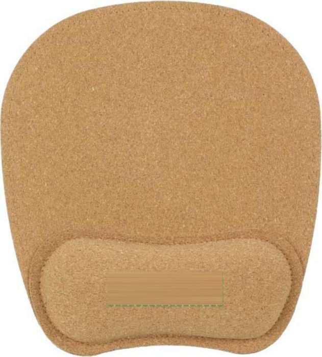 Kurken ergonomische muismat Edwin — drukvlak voorzijde