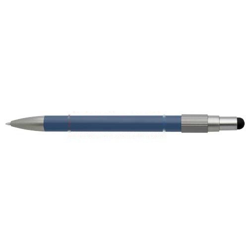 Rill RCS gerecycleerde balpen met stylus en fidget spinner (blauwe inkt) — drukvlak rondom