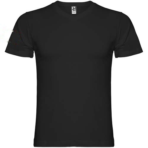 Samoyedo 155 g/m² herenshirt met V-hals en korte mouwen — drukvlak rechter bicep