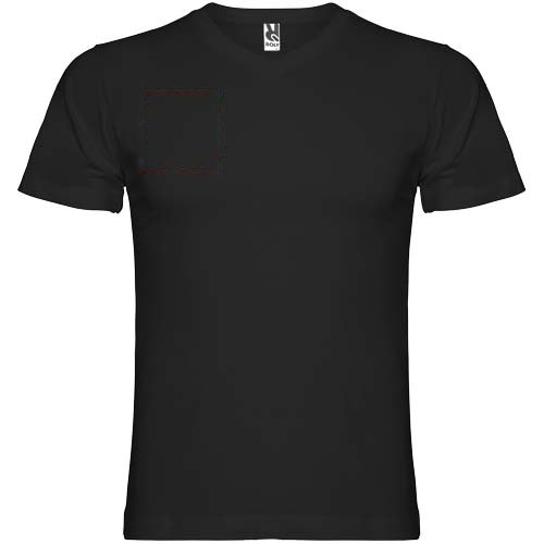 Samoyedo 155 g/m² herenshirt met V-hals en korte mouwen — drukvlak rechter borst