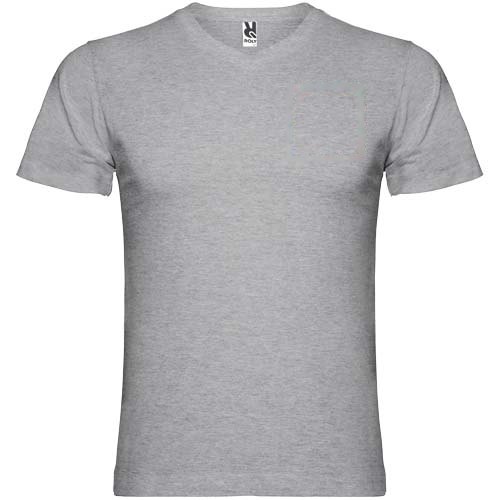 Samoyedo 155 g/m² herenshirt met V-hals en korte mouwen — drukvlak linker borst