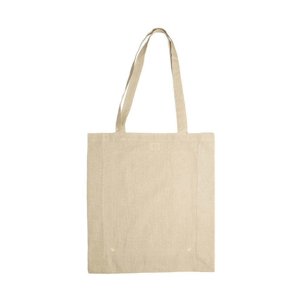 Schoudertas katoen OEKO-TEX® 140g/m² 38x10x42cm — drukvlak achterzijde