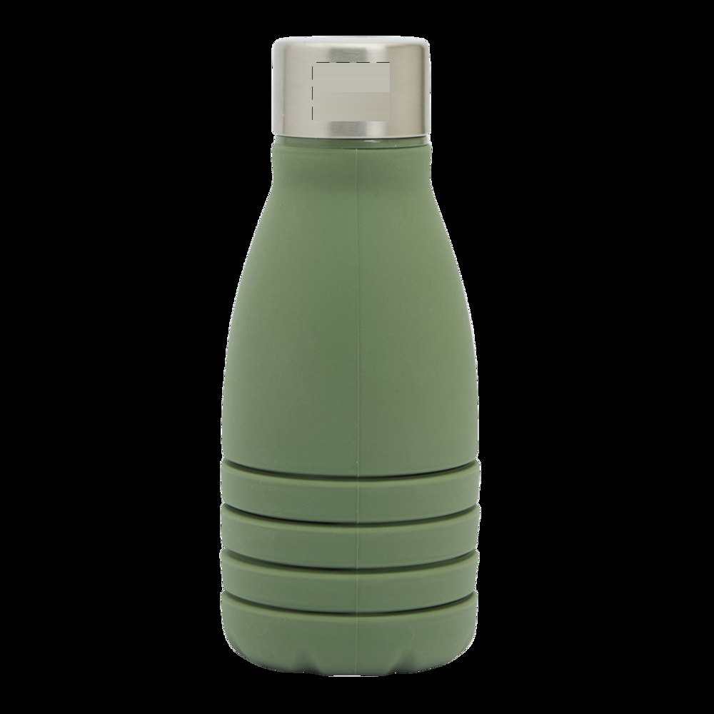 BIG GETS SMALL - Opvouwbare drinkfles — drukvlak gecentreerd aan de zijkant van het deksel