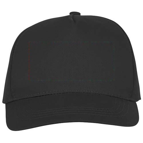 Hades 175 g/m² 5 panel cap — drukvlak voorzijde
