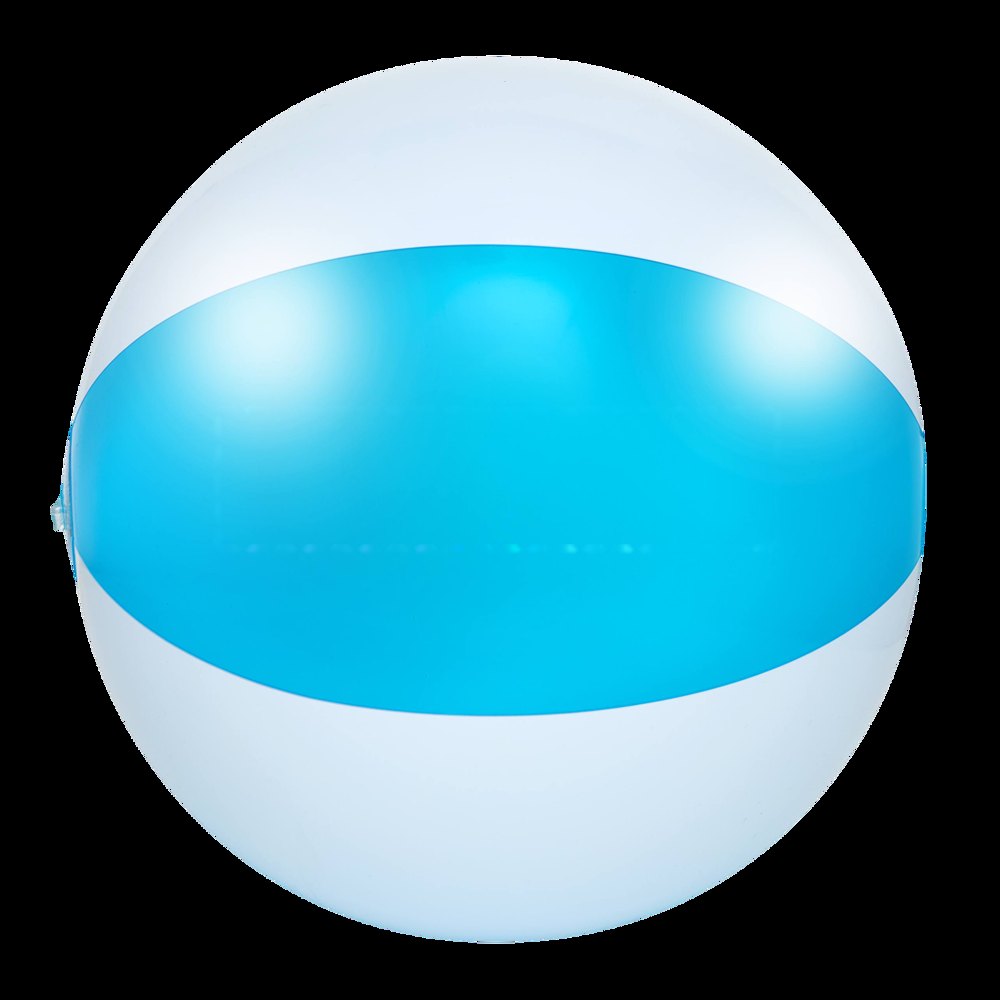 ATLANTIC SHINY - Opblaasbare strandbal — drukvlak gecentreerd op one blue deel