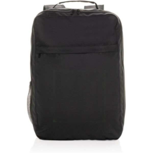Swiss Peak Aware™ RPET Essential 15,6 inch laptop rugzak — drukvlak artikel voorzijde