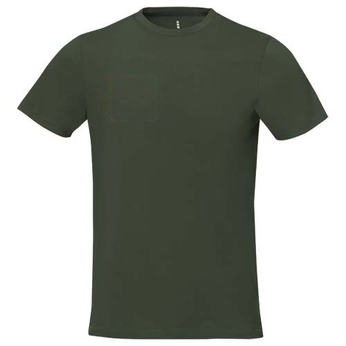Nanaimo 160 g/m² heren t-shirt met korte mouwen — drukvlak rechter borst