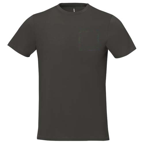 Nanaimo 160 g/m² heren t-shirt met korte mouwen — drukvlak linker borst