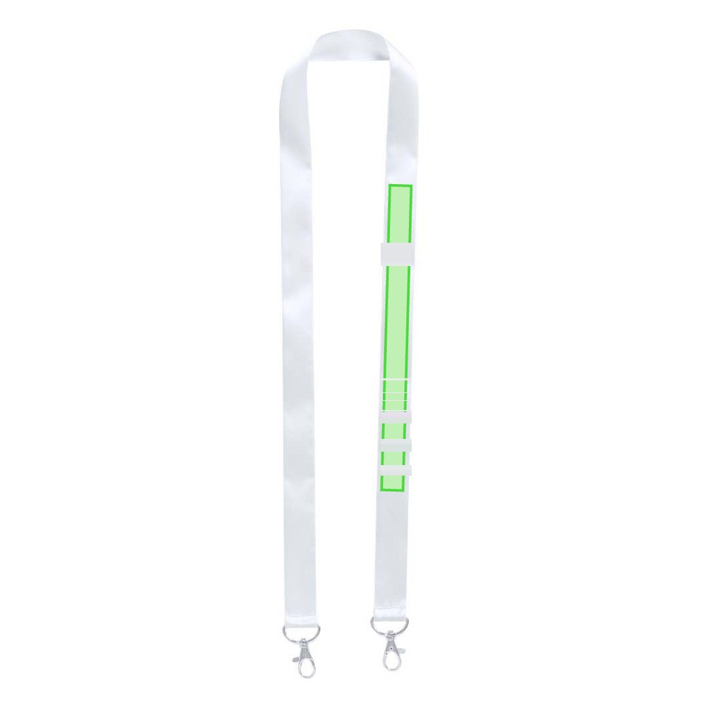 Sublimatie Lanyard Lerop — drukvlak op de buitenste strook