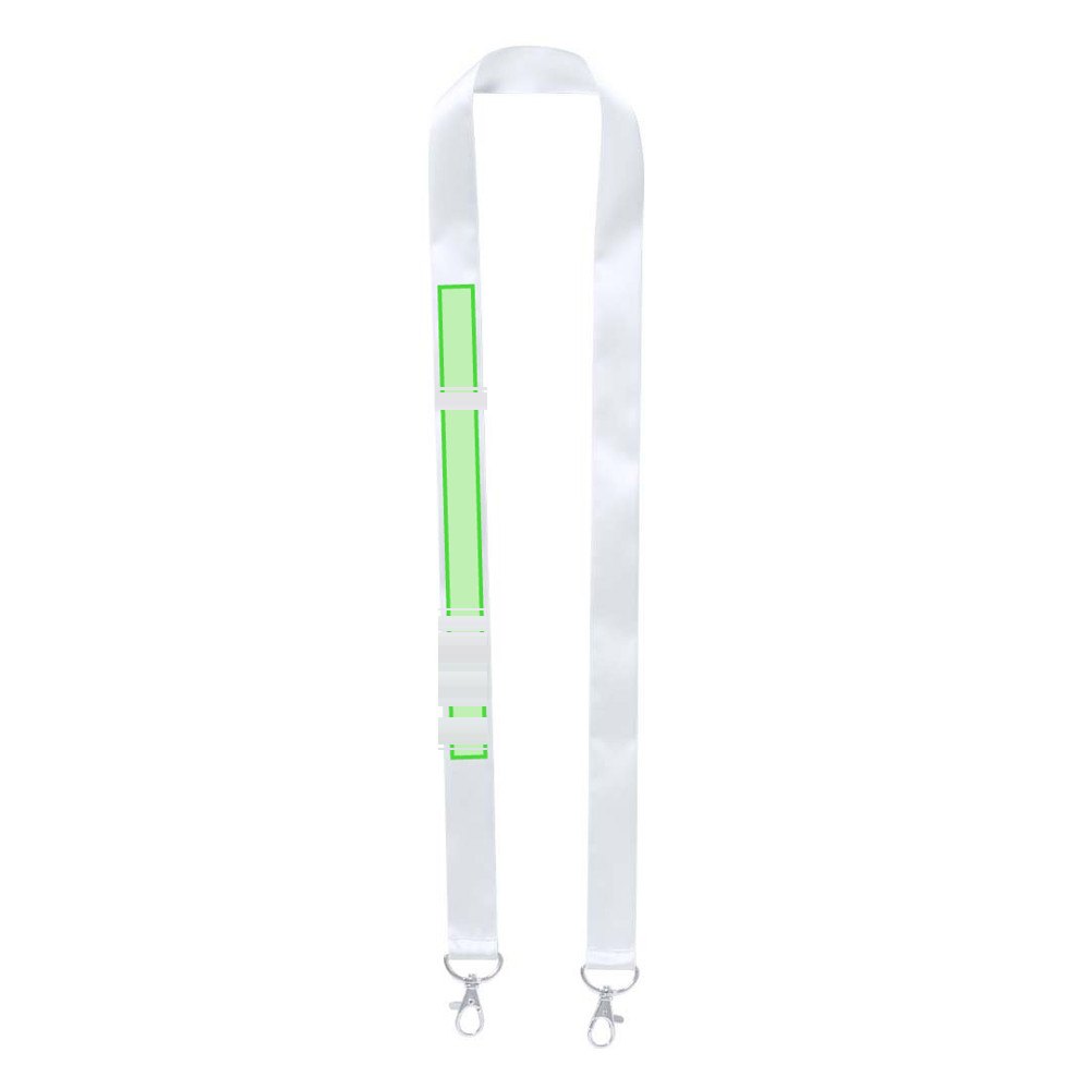 Sublimatie Lanyard Lerop — drukvlak op de binnenste strook