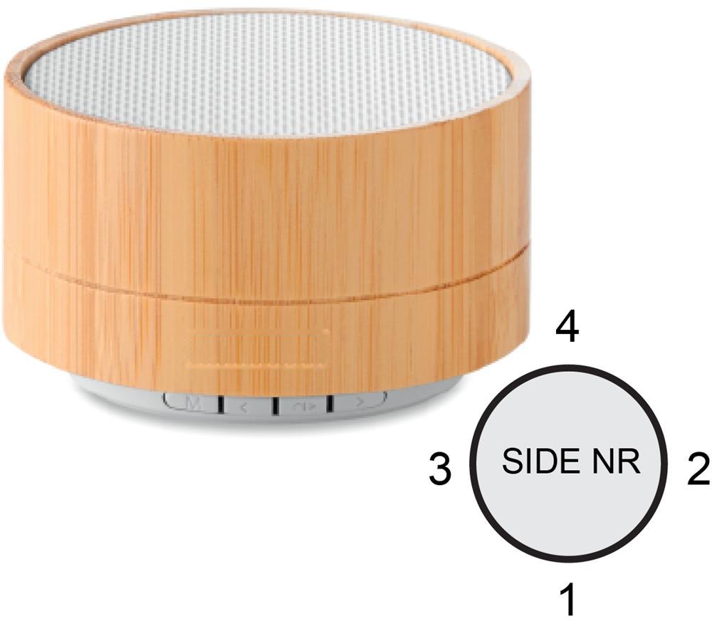 SOUND BAMBOO - Draadloze luidspreker — drukvlak zijde 1 onder