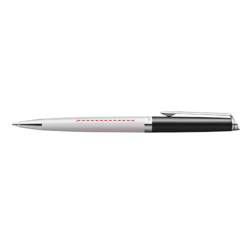 Waterman Hemisphere balpen met kleurblokken en palladium afwerking (blauwe inkt) — drukvlak romp