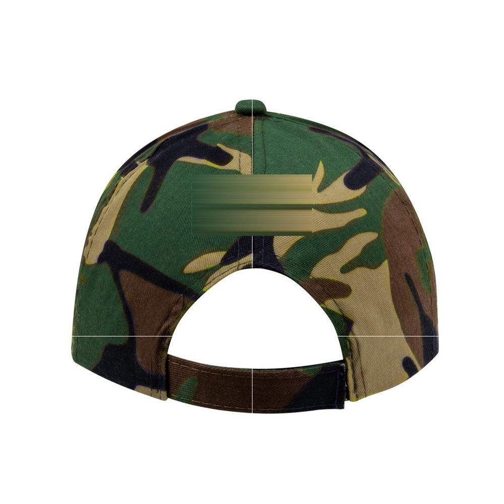 Camouflage Pet Rambo — drukvlak achterzijde boven sluiting