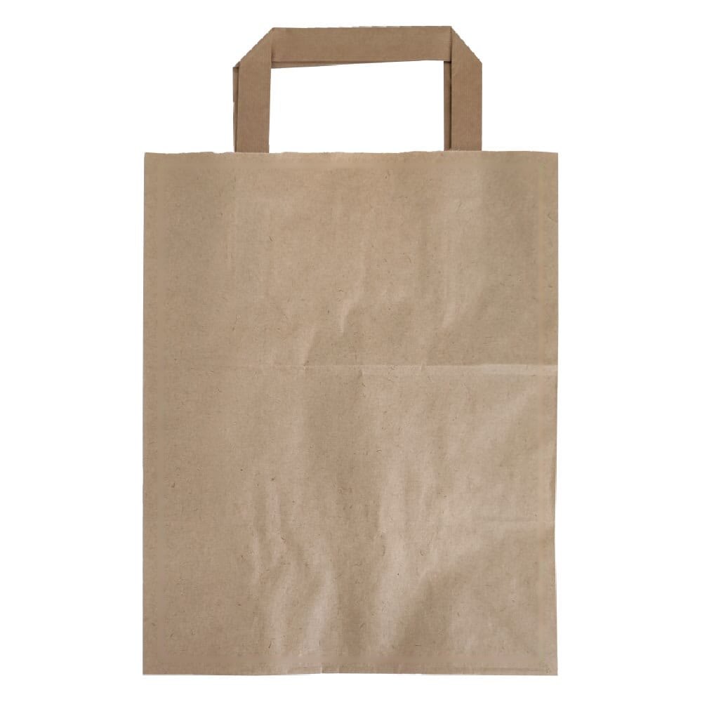Papieren draagtas 70g/m² 28x10x22cm — drukvlak op de voorkant