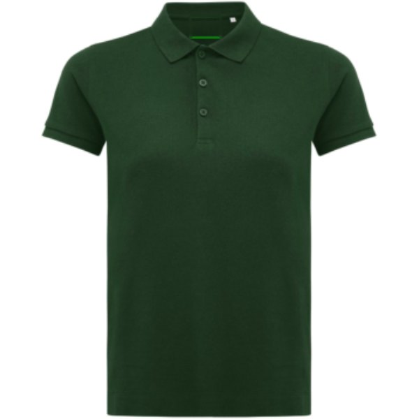 IQONIQ Yosemite dames recycled katoen pique polo — drukvlak in de nek