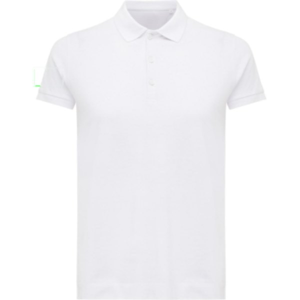 IQONIQ Yosemite dames recycled katoen pique polo — drukvlak mouw rechts