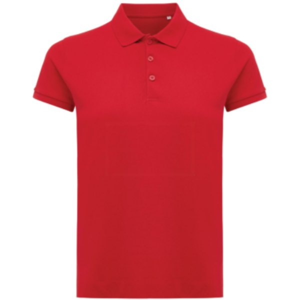 IQONIQ Yosemite dames recycled katoen pique polo — drukvlak artikel voorzijde