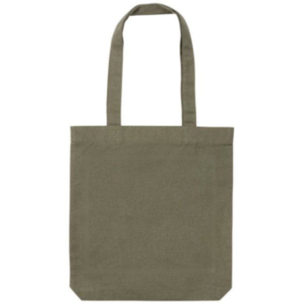 Impact AWARE™ recycled canvas tas 285gsm ongeverfd — drukvlak artikel achterzijde