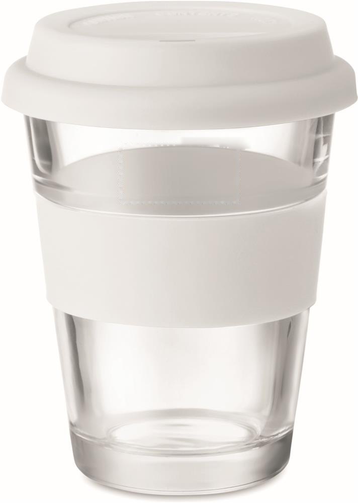 ASTOGLASS - Glazen drinkbeker 350 ml — drukvlak mok achterzijde boven