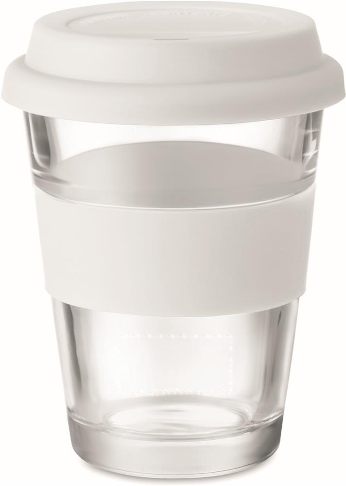 ASTOGLASS - Glazen drinkbeker 350 ml — drukvlak mok voorzijde onder