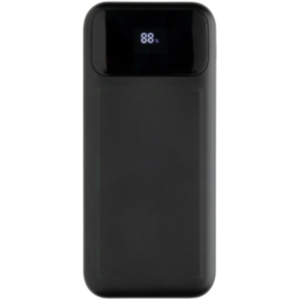 Turbopack RCS rplastic powerbank 10.000 ingebouwde kabels — drukvlak artikel voorzijde
