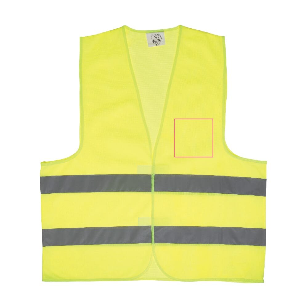 Veiligheidsvest volwassenen — drukvlak linkerborst