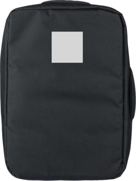 Laptoptas Eulalia | Gerecycled | 12 l — drukvlak voorzijde boven