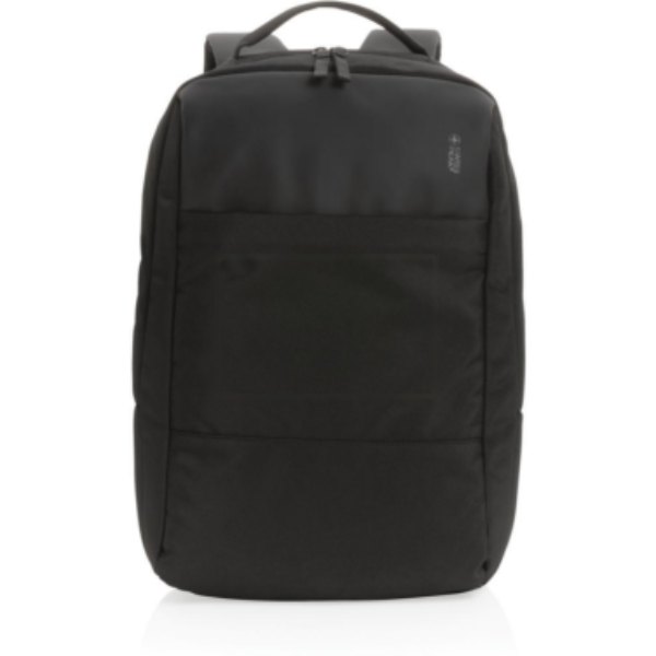 Swiss Peak AWARE™ RPET 15.6" day pack — drukvlak artikel voorzijde midden