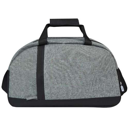 Reclaim GRS gerecyclede tweekleurige sportieve duffelbag 21 L — drukvlak vak