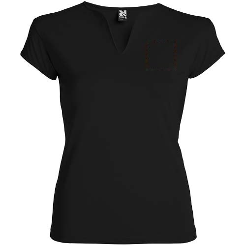Belice 200 g/m² damesshirt met korte mouwen — drukvlak linker borst