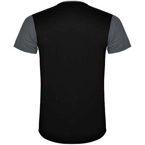 Detroit 130 g/m² unisex sportshirt met korte mouwen — drukvlak impact hoog op de achterzijde