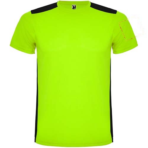 Detroit 130 g/m² unisex sportshirt met korte mouwen — drukvlak linker bicep