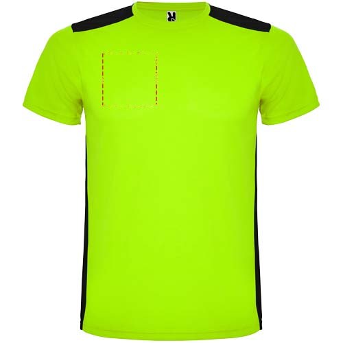 Detroit 130 g/m² unisex sportshirt met korte mouwen — drukvlak rechter borst