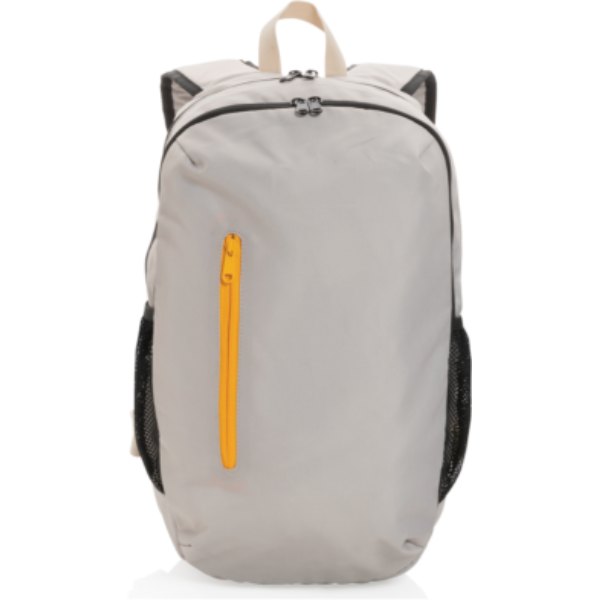 Impact AWARE™ 300D RPET casual rugzak — drukvlak artikel voorzijde boven
