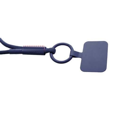 Tubyard lanyard telefoonhouder met gerecyclede plastic buis — drukvlak voorzijde