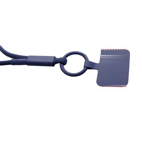 Tubyard lanyard telefoonhouder met gerecyclede plastic buis — drukvlak achterzijde paneel