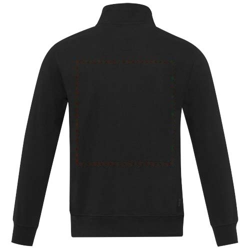 Galena 320 g/m² unisex Aware™ gerecyclede trui met volledige rits — drukvlak impact hoog op de achterzijde