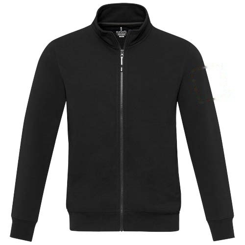 Galena 320 g/m² unisex Aware™ gerecyclede trui met volledige rits — drukvlak linker bicep